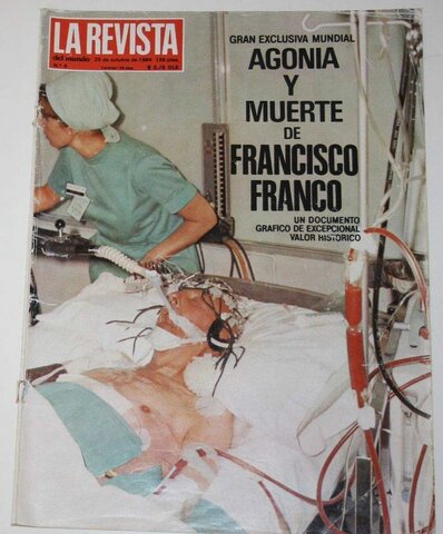 Franco died (He died by a heart failure, and different diseases).