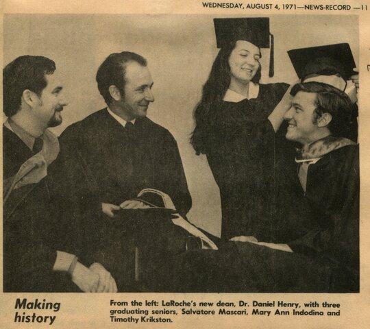 First Male Graduates of the College