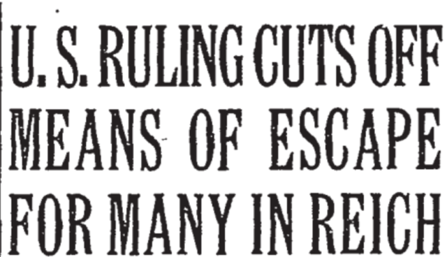 U.S. cuts off escape for many