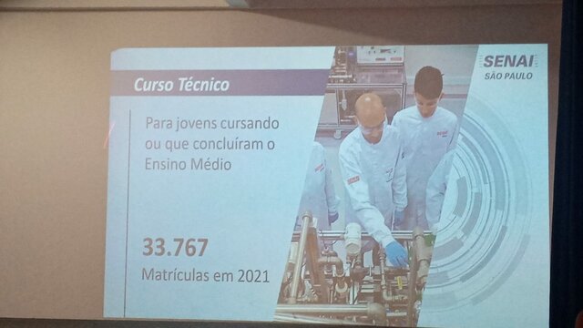 Matrículas no curso tecnico