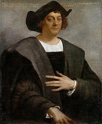 Christopher Columbus sails to the Americas