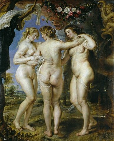 Peter Paul Rubens: Les tres gràcies. Madrid, Museu del Prado.