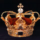 Crown denmark helmet form enamel gold stones 1670