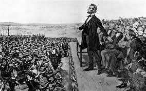 Lincoln gives his Gettysburg Address