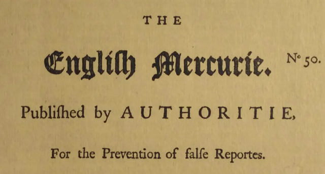 primer periódico inglés: el English Mercurie