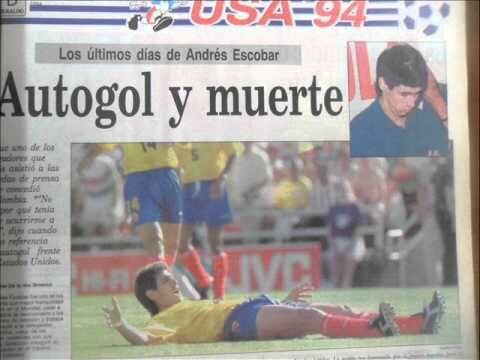 uns dias despues el defensor andres escobar es brutalmente asesinado por un narco un caso historico del deporte