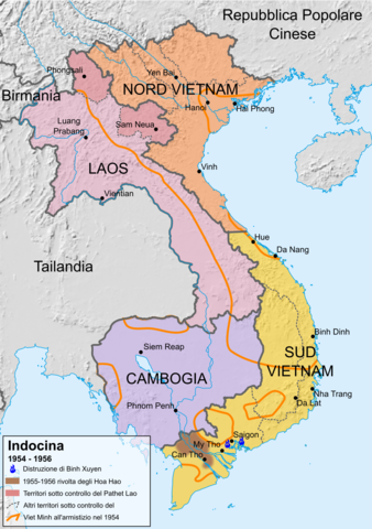 Indipendenza Cambogia, Laos, Vientnam del Nord e del Sud