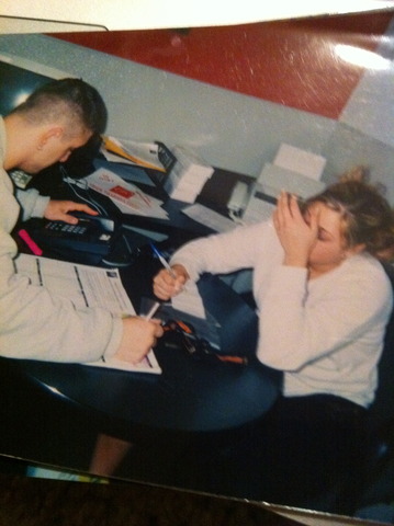 This is a Picture of Me and My friend Mike at My First Job