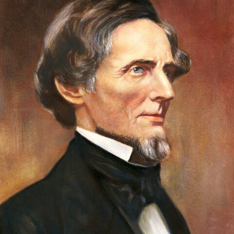 Jefferson Davis voted as president of the Confederacy