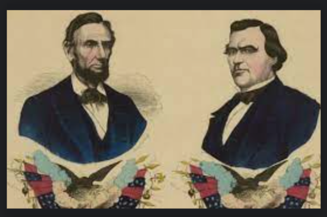 Abraham Lincoln winning re-election against George McClellan