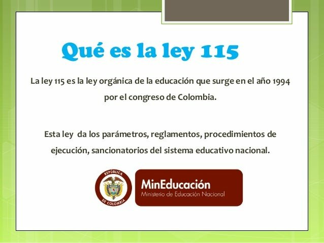 Ley 115-Colombia