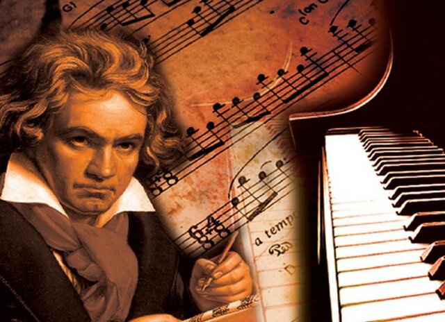 Composition of ''Claro de Luna'', piano sonata No,14, by Ludwig van Beethoven.