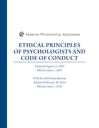 Ethical principles of psychologists and code of conduct