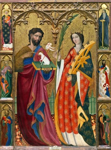 Retablo de san juan bautista y santa catalina