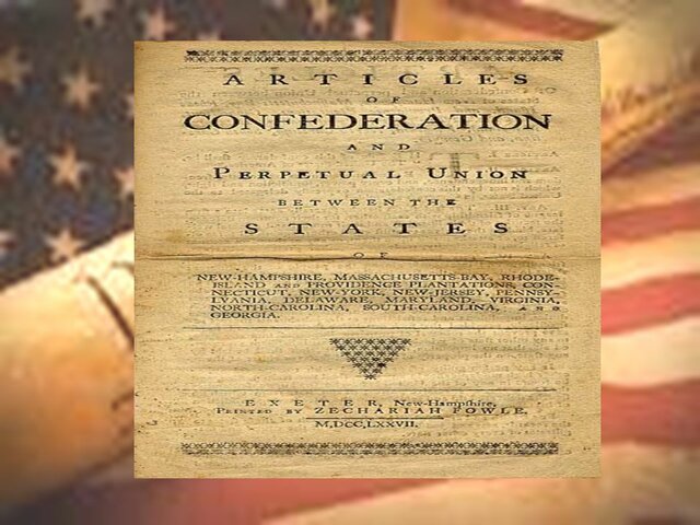 U.S. constitution replaces articles of confederation
