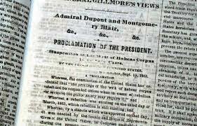 Lincoln suspends habeas corpus