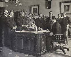 The Treaty of Paris was approved by the Senate