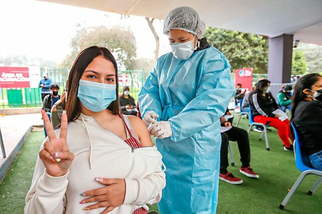 Vacunación a personas de 18 a 20