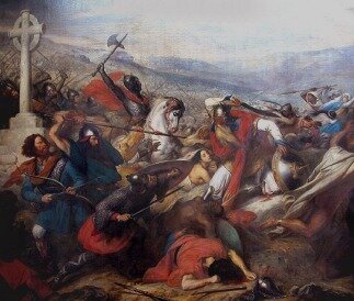 Carlos Martel derrota a los árabes en Poitiers.