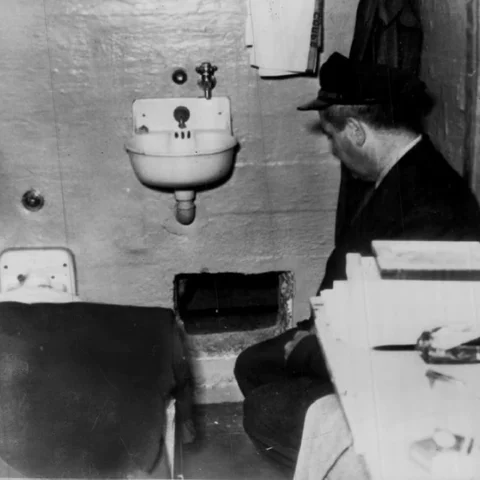 Frank Morris and the Anglin Brothers cells the day they were discovered