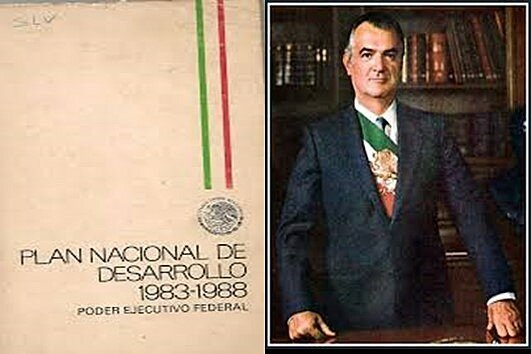 EL presidente Miguel de la Madrid y el PND de 1983