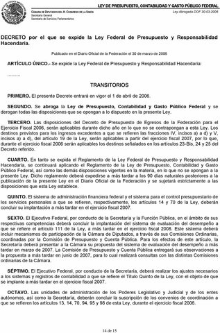 Ley de Presupuesto Contabilidad y Gasto Público