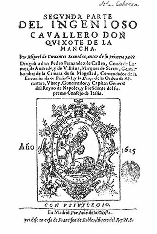 Aparece la segunda parte del Quijote.