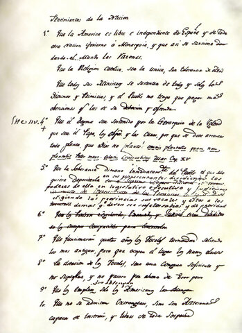 Los Sentimientos de la Nación