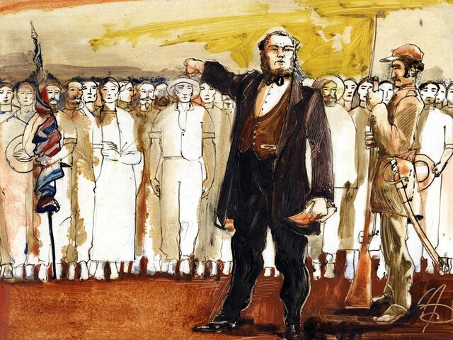 Las fuerzas costarricenses rechazan un ataque filibustero en el puerto del Estero del Sardinal