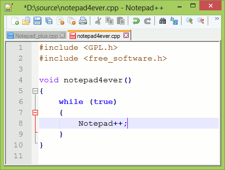 Notepad++ 8.0