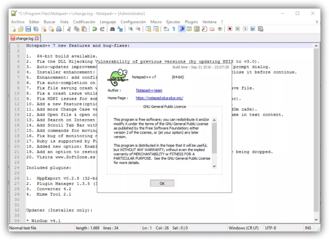 Notepad++ timeline | Timetoast timelines