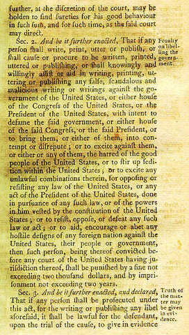Alien and sedition acts
