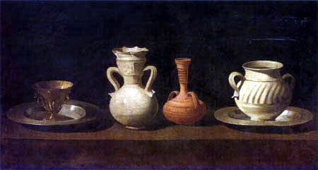 Bodegón con Taza, Ánforas y Cántaro