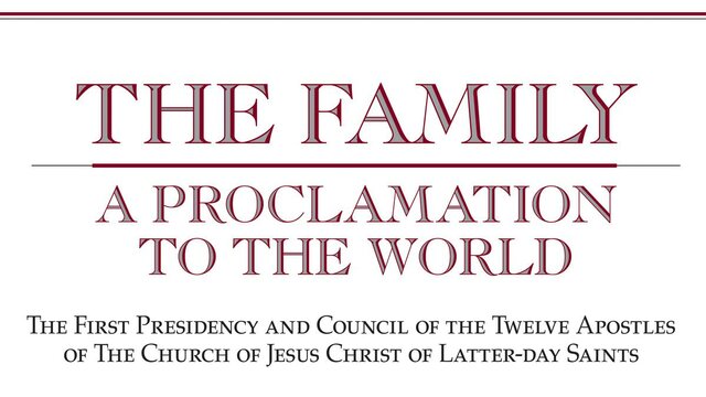 Family Proclamation Introduced
