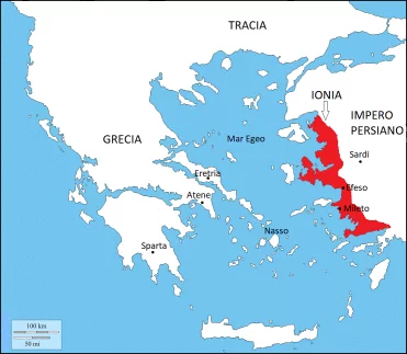 Dario distrugge la città ribelle di Mileto