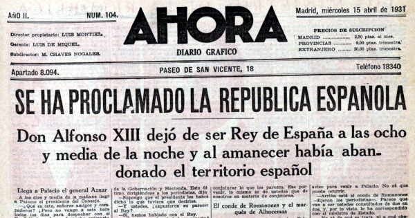 ALFONSO XIII ABANDONA EL TRONO ESPAÑOL