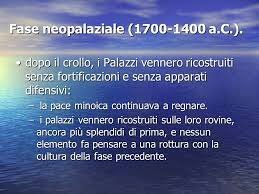 Fine fase primi palazzi - Fase neopalaziale a Creta