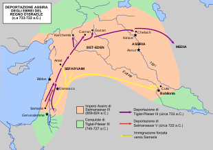 Gli Assiri conquistano regno di Israele (nord)