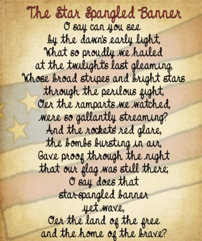 Star spangled banner became the national anthem