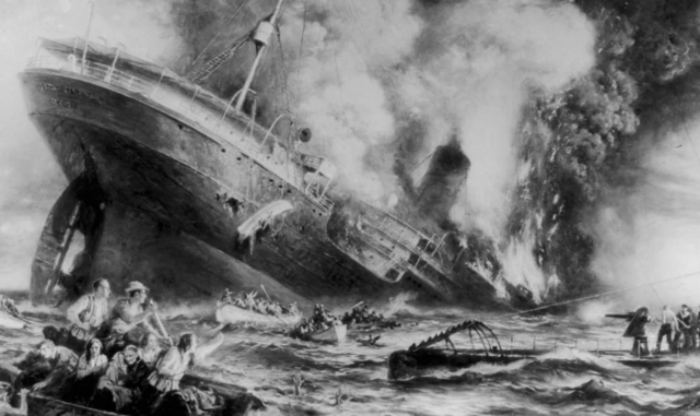 Lusitania sunk