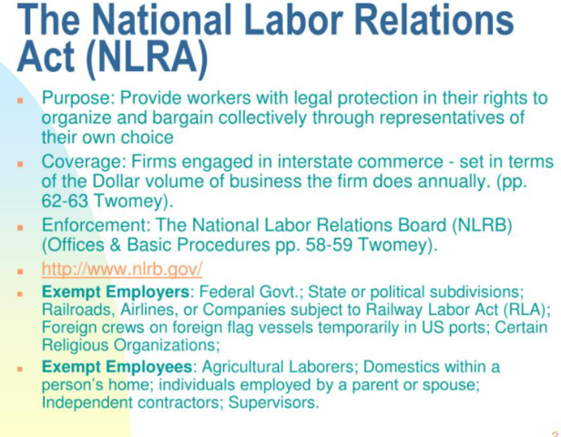 The National Labor Relations Act