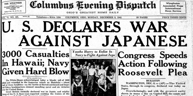US Declares War
