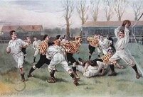 William Heysham Overend (1851-1898), The Football Match, 1890, oil on canvas
