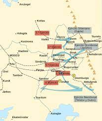 Kolchak (one of the White leaders) begins serious attacks against Reds from Siberia