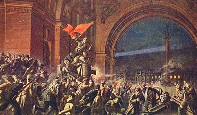 Bolsheviks overthrow the Provisional Government and take control