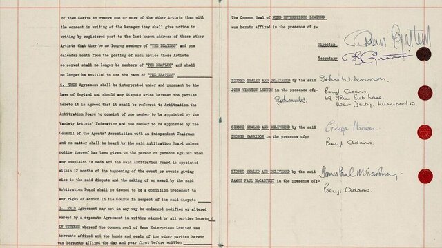 The Beatles Signs its First Contract