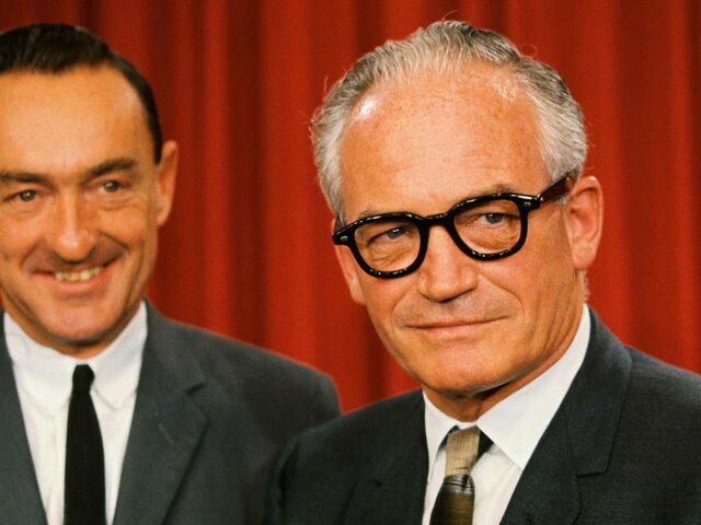 Lyndon B Johnson defeats Barry Goldwater