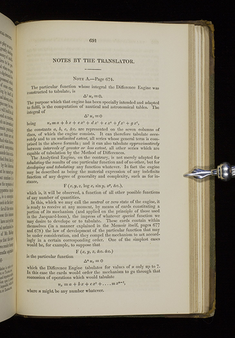 Ada Lovelace's Notes on the Analytical Engine