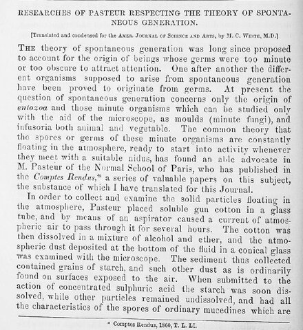 Louis Pasteur's research