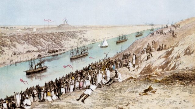Ferdinand de Lesseps comença la construcció del Canal de Suez